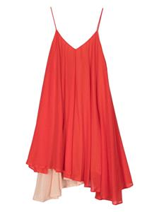 Semicouture Jurk met contrasterende voering - Rood