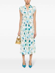 DVF Diane von Furstenberg Twill jurk met bloemenprint - Wit