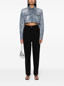 Versace Jeans Couture Plooibroek met wijde pijpen - Zwart