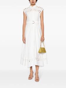 Acler Keeling jurk met geperforeerd detail - Wit