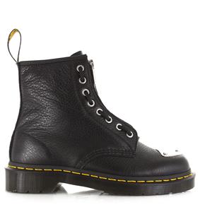 Dr martens 1460 MP laars met teenplaat Zwart Leer Biker boots Dames