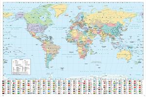 ABYstyle Poster Harper Collins World Map 21 French 91,5x61cm