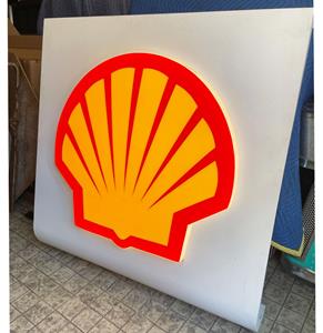 Fiftiesstore Shell Logo Lichtbak Groot 125 x 120 cm Vintage