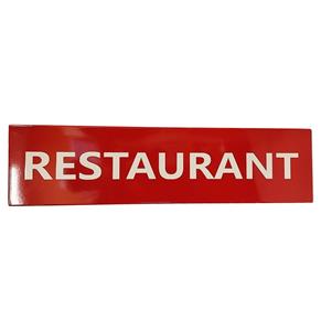 Fiftiesstore Restaurant Rood Emaille Bord - 80 x 20cm