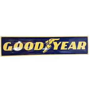 Fiftiesstore Goodyear Logo Emaille Bord - 90 x 20cm