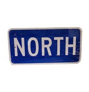 Fiftiesstore Origineel Amerikaans Verkeersbord 'North' - 61 x 30cm