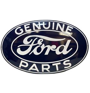 Fiftiesstore Ford Genuine Parts Ovaal Emaille Bord 50 x 31 cm