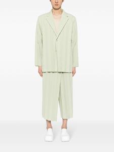 Homme Plissé Issey Miyake Edge Ensemble pleated cropped trousers - Groen
