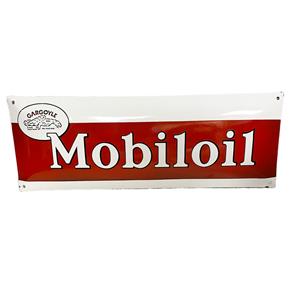 Fiftiesstore Mobiloil Logo Emaille Bord - 53 x 19cm