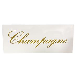 Fiftiesstore Champagne Emaille Bord - 50 x 20cm