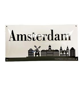 Fiftiesstore Amsterdam Emaille Bord - 50 x 25cm