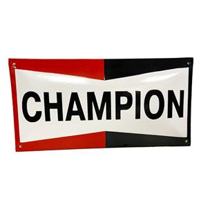 Fiftiesstore Champion Logo Emaille Bord - 40 x 20 cm