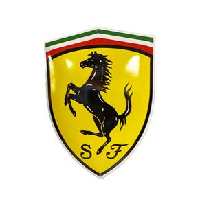 Fiftiesstore Ferrari Logo Emaille Bord - 32 x 23cm