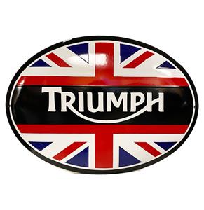 Fiftiesstore Triumph Logo Emaille Bord - 55 x 40cm