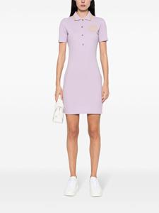 Versace Jeans Couture logo-embroidered cotton dress - Paars