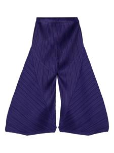 Pleats Please Issey Miyake cropped pleated wide-leg trousers - Paars