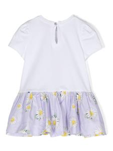 Monnalisa x Disney jurk met bloemenprint - Wit
