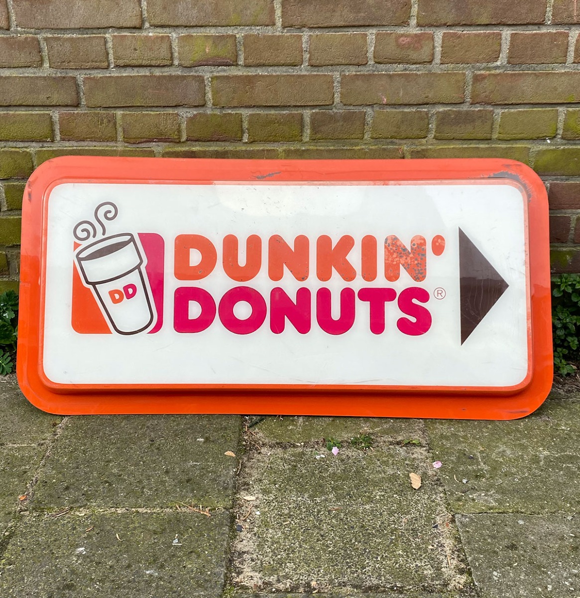 Fiftiesstore Dunkin Donuts Bord - 92 x 45cm - Origineel