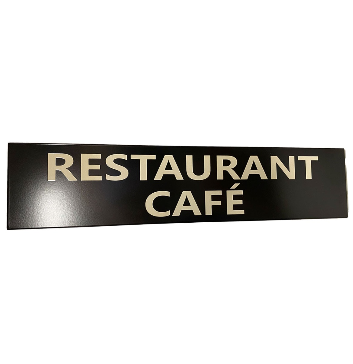 Fiftiesstore Restaurant Cafe Zwart Emaille Bord - 90 x 20cm
