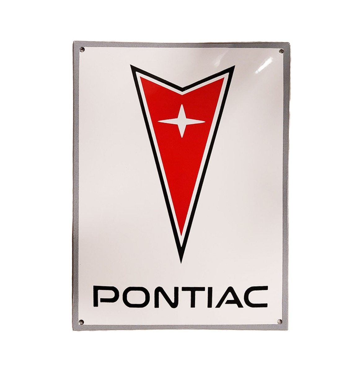 Fiftiesstore Pontiac Logo Emaille Bord - 40 x 30cm