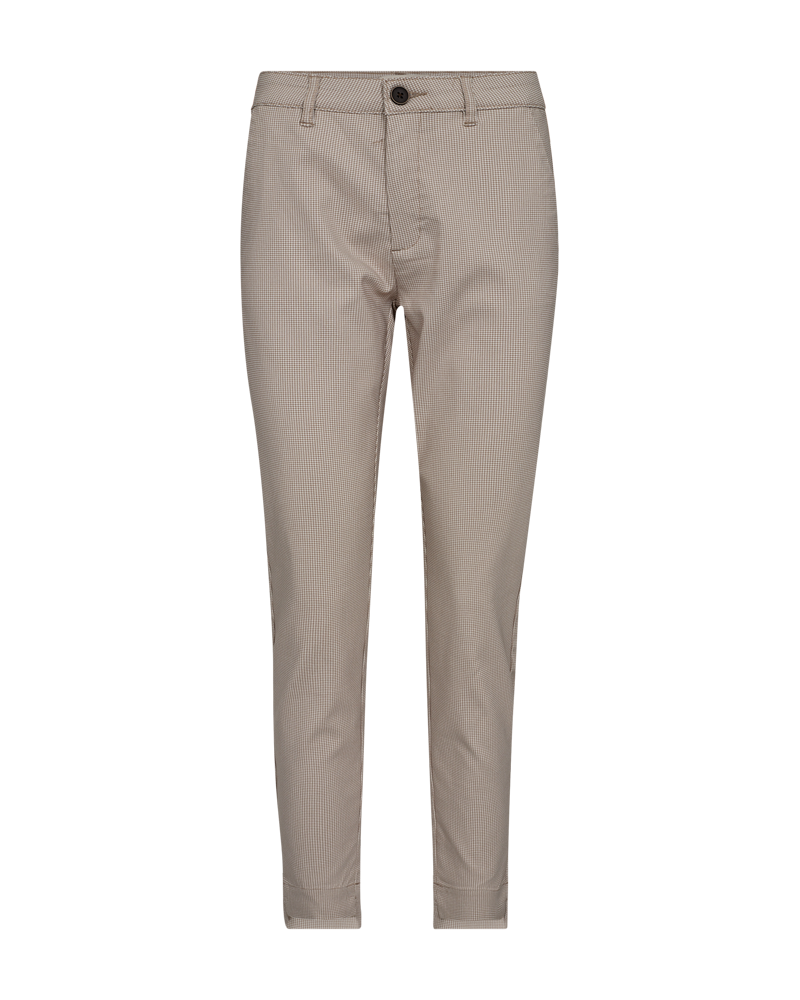 FreeQuent  Taupe Broek ruitje 