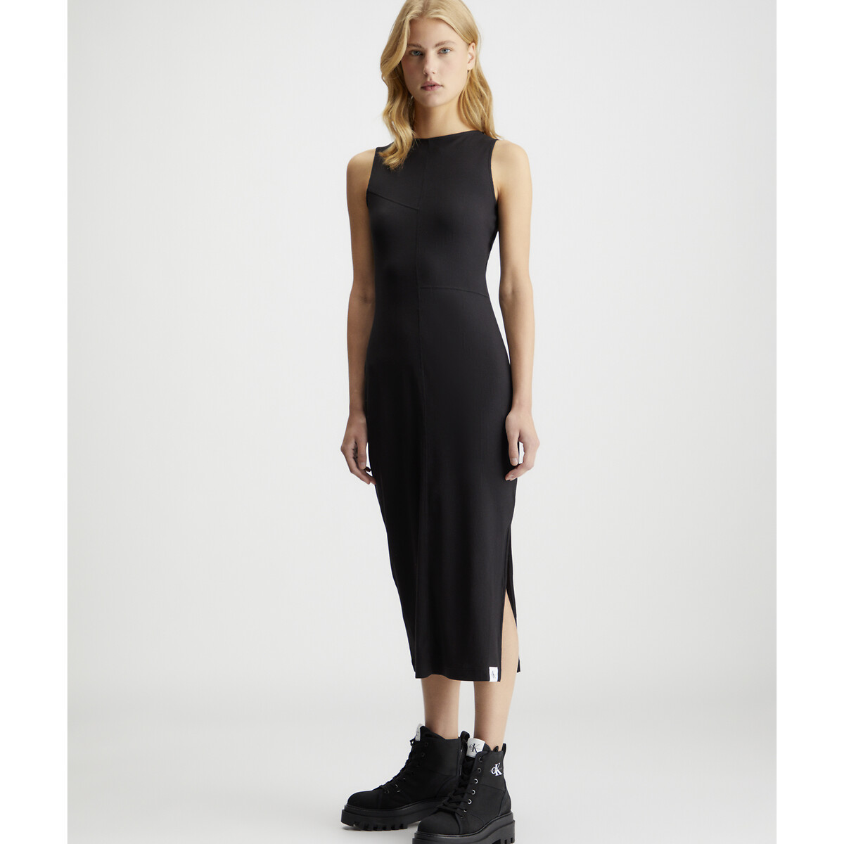 Calvin Klein Jeans  Maxikleider SEAMING LONG RIB DRESS