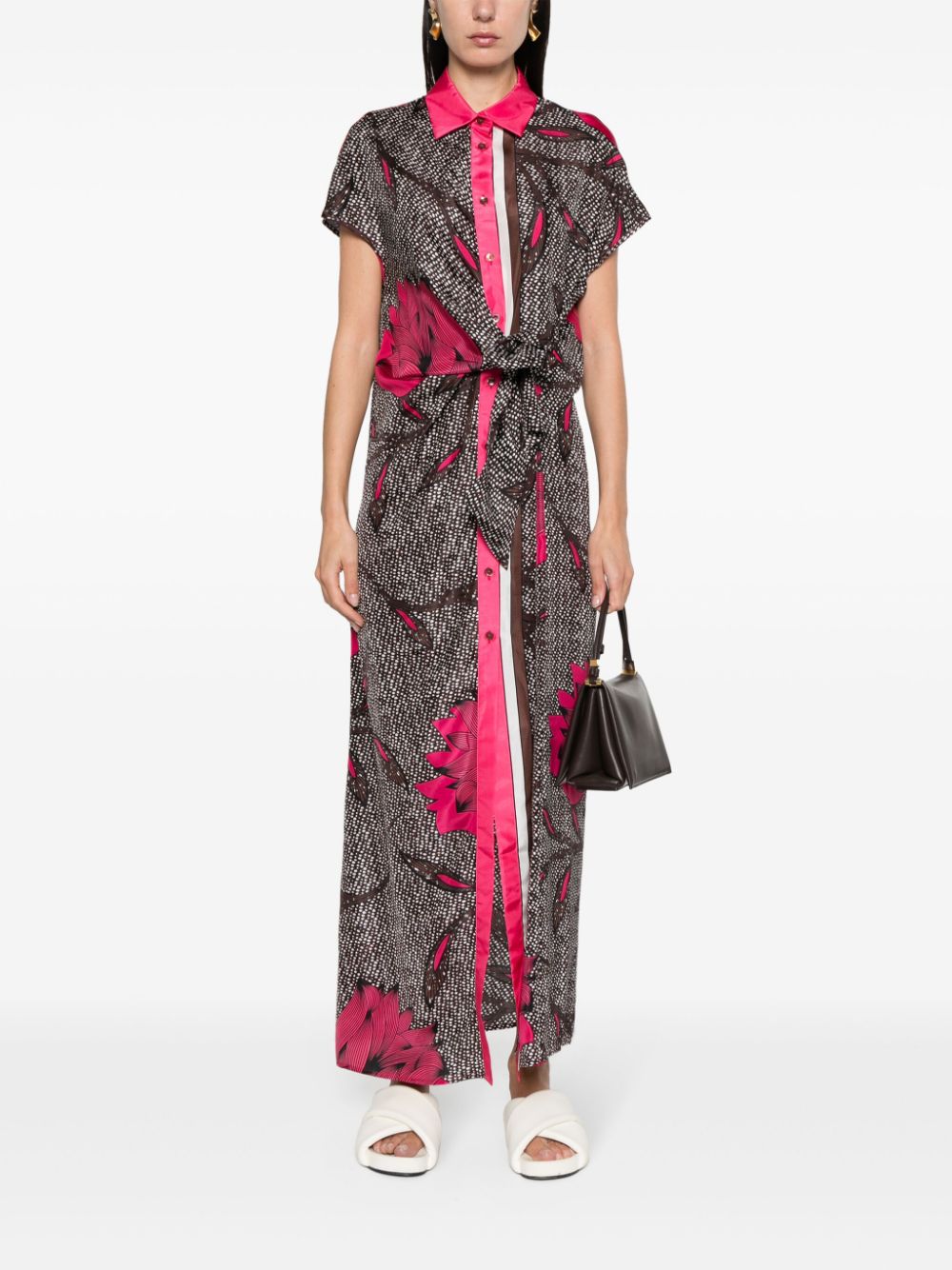 P.A.R.O.S.H. floral-print silk dress - Bruin