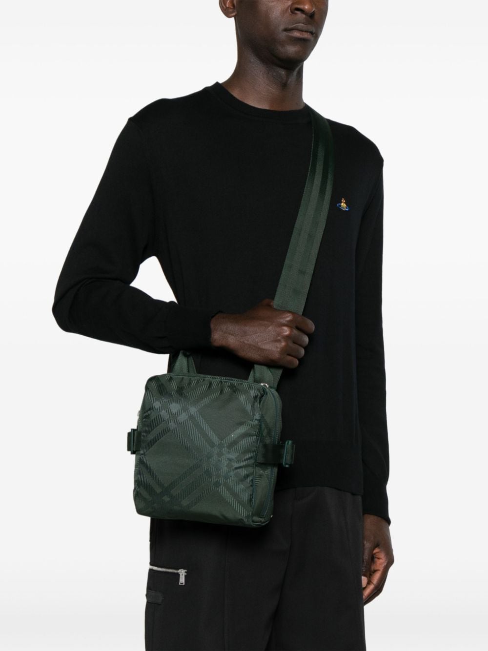Burberry Vintage Check-jacquard shoulder bag - Groen