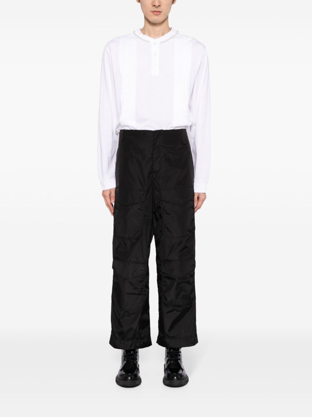 Simone Rocha high-waisted cropped trousers - Zwart