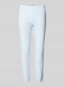 SEDUCTIVE Stoffen broek in lichtblauw met deelnaden, model 'SABRINA'