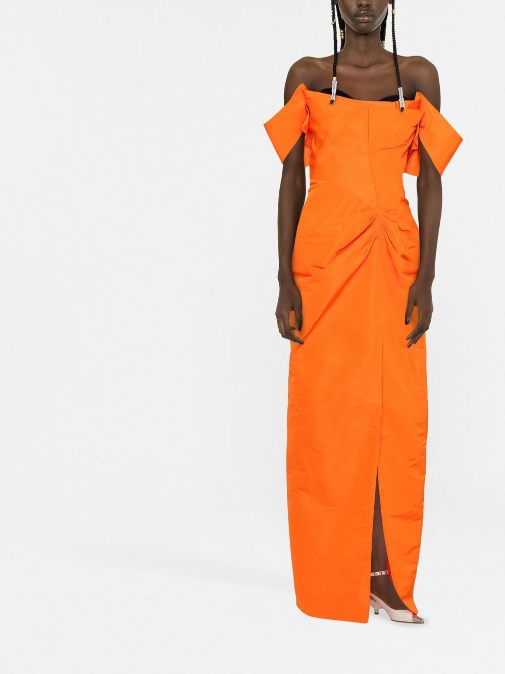 Alexander McQueen Strapless jurk - Oranje