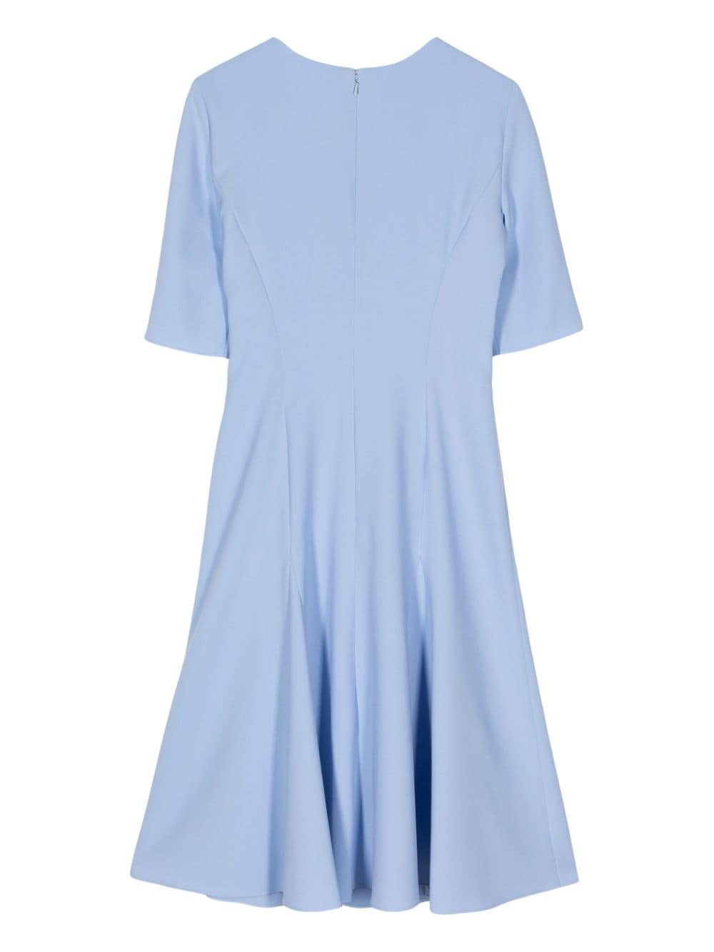 Carolina Herrera pleated flared dress - Blauw