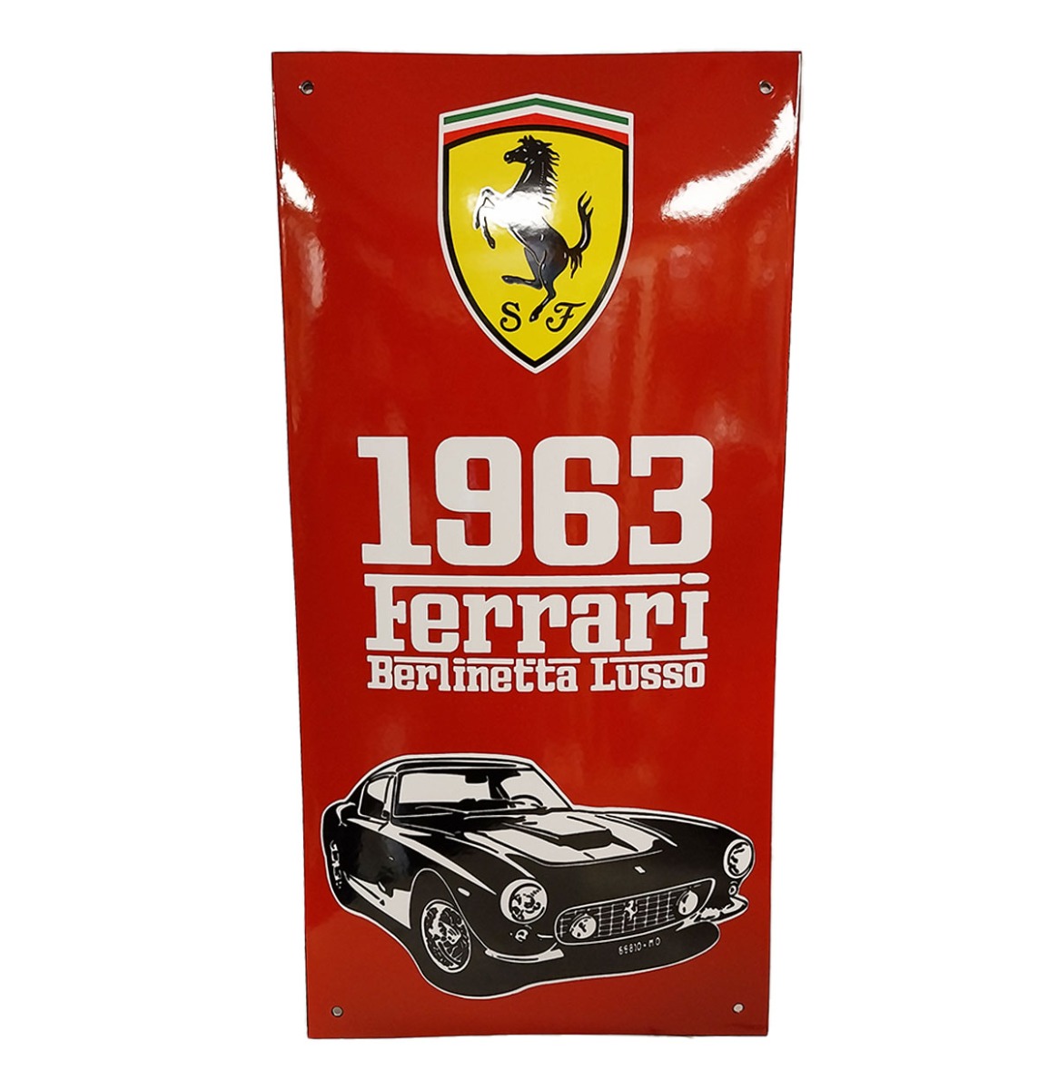 Fiftiesstore Ferrari 1963 Berlinetta Lusso Emaille Bord - 60 x 30cm