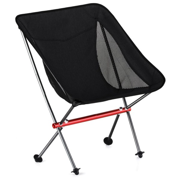 Basic Nature  Travelchair Ultralight Low Rest - Campingstoel, zwart