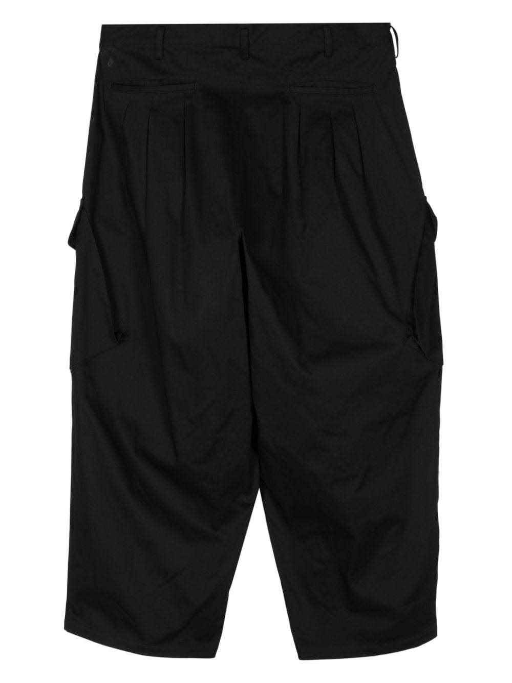 Yohji Yamamoto cropped cargo trousers - Zwart
