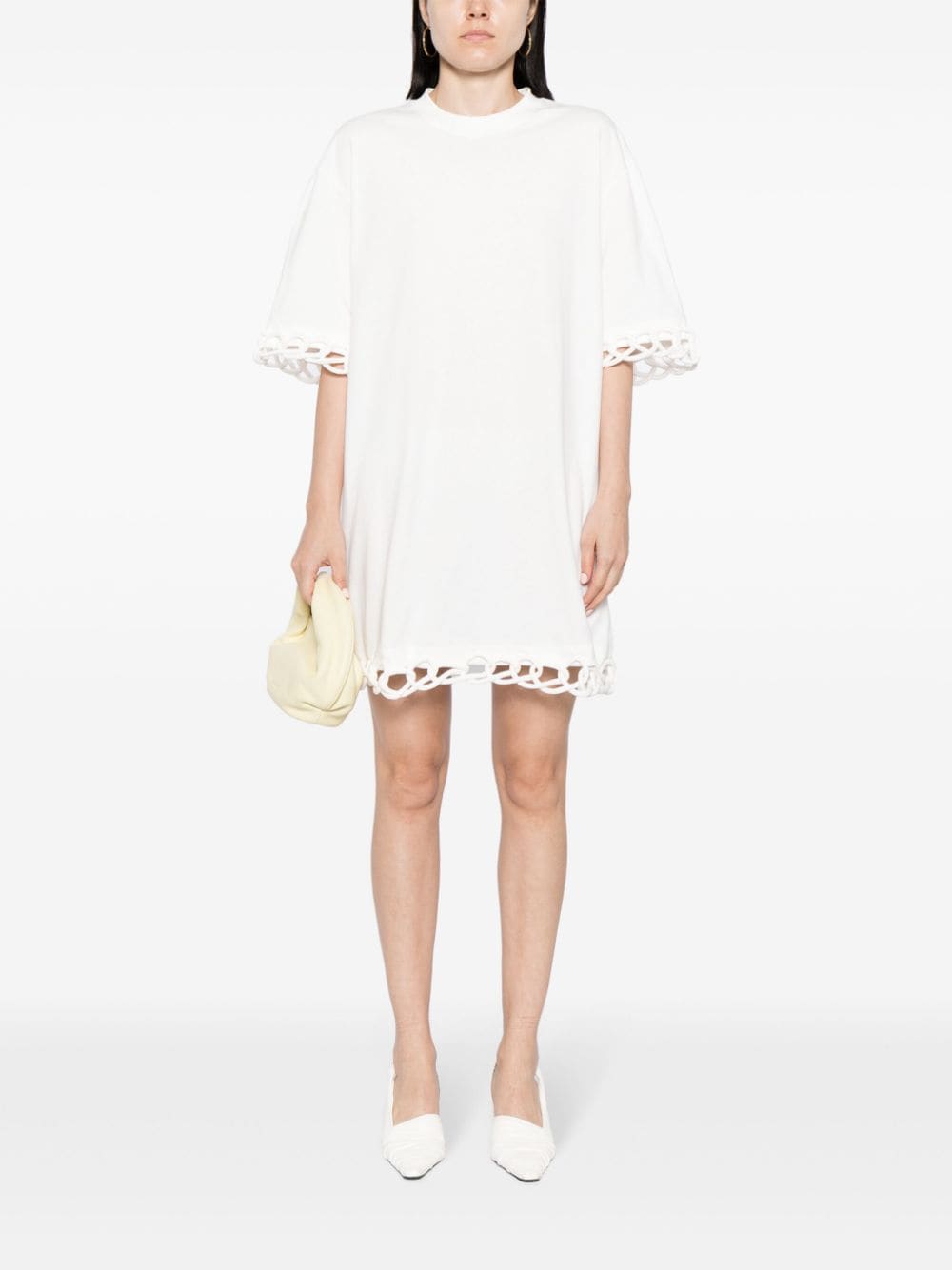 JNBY perforated-detailing cotton dress - Wit