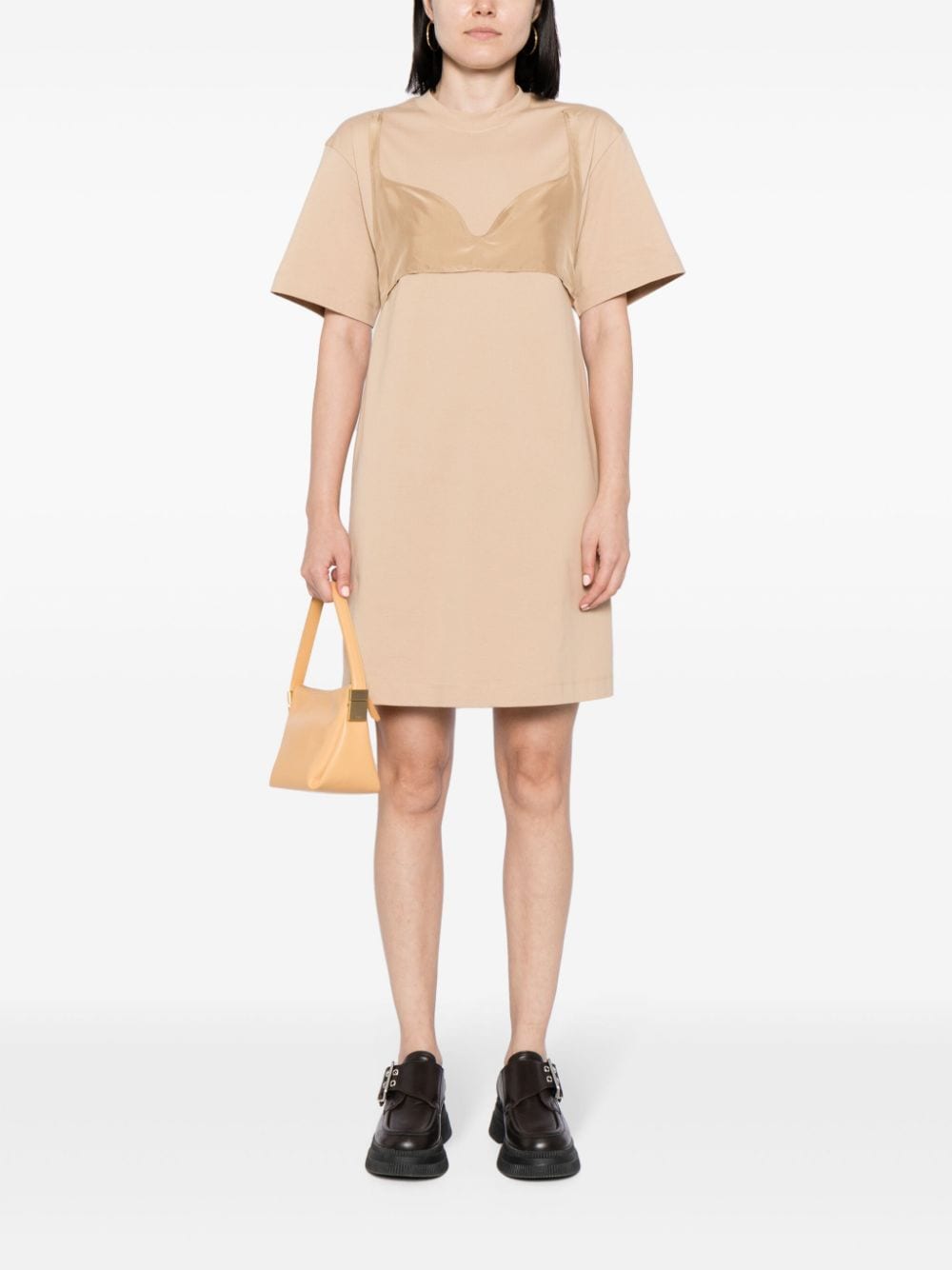 JNBY layered-design cotton-silk dress - Bruin