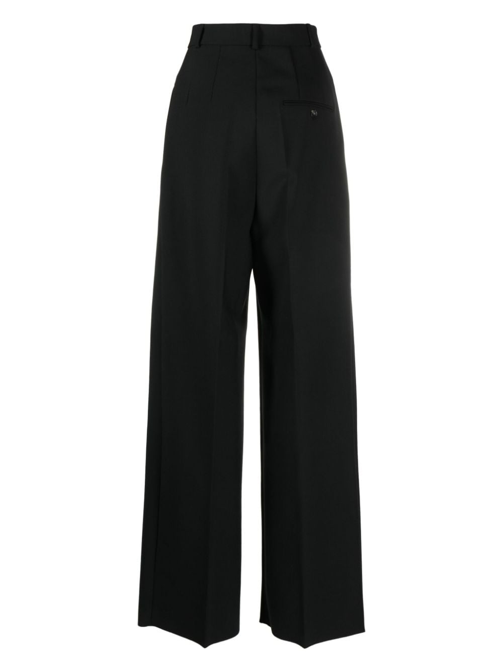 Sportmax High waist broek met wijde pijpen - Zwart