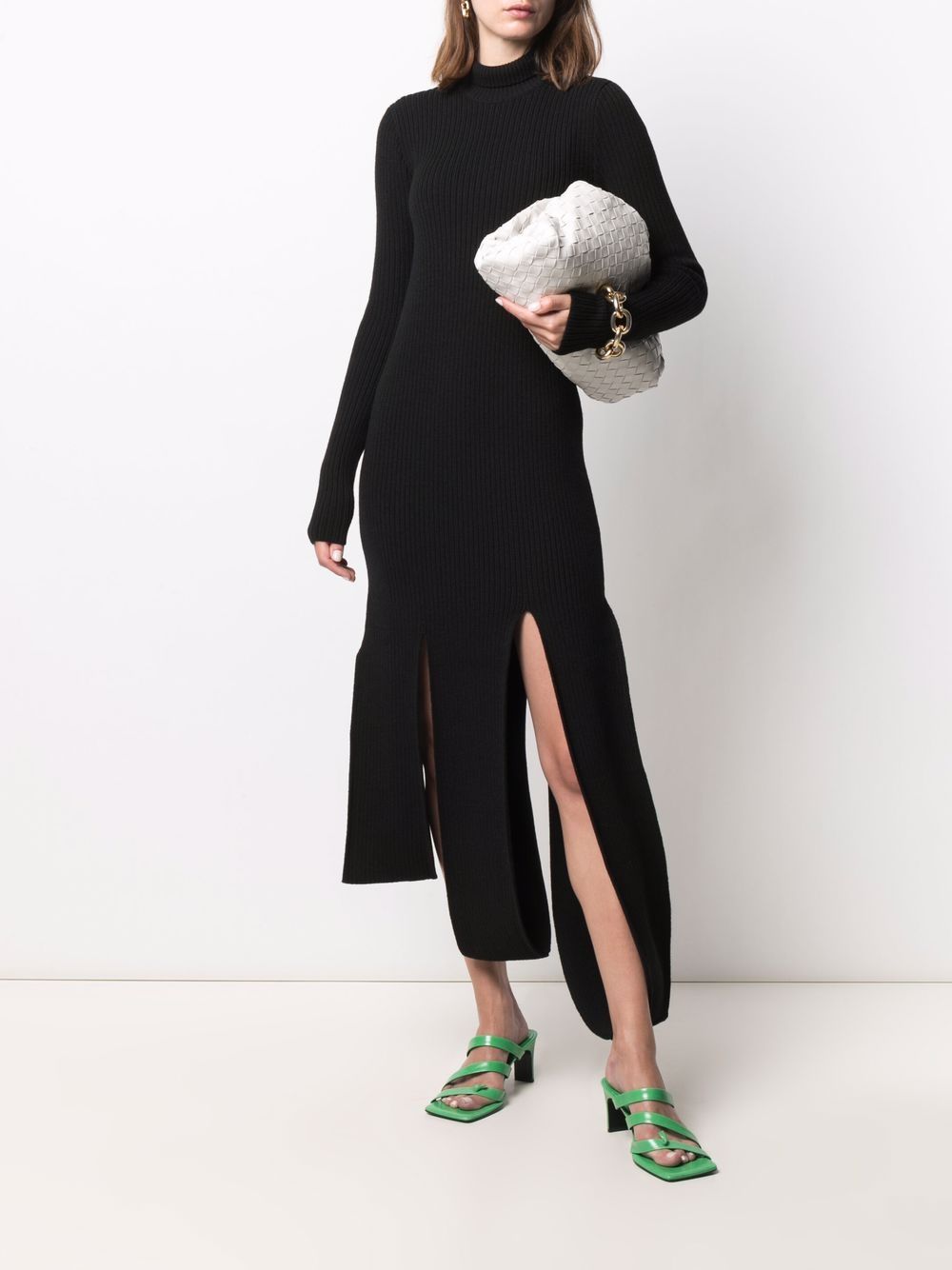 Bottega Veneta Asymmetrische jurk - Zwart