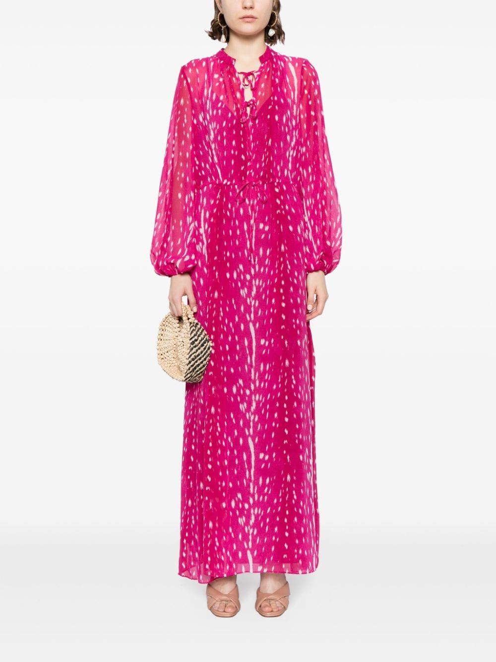 DVF Diane von Furstenberg Fabien abstract-print dress - Roze