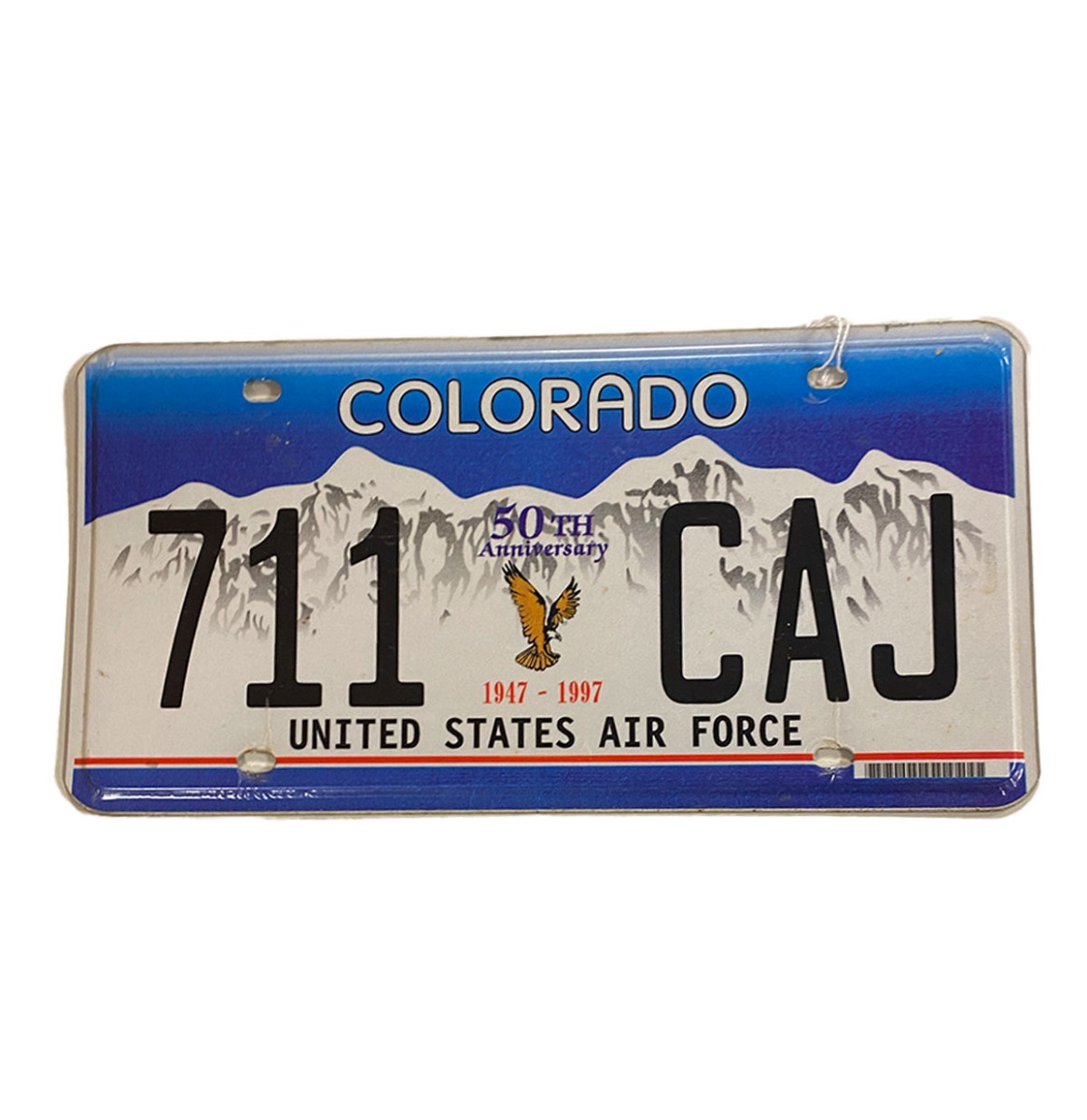 Fiftiesstore Colorado United States Air Force Kentekenplaat - Origineel