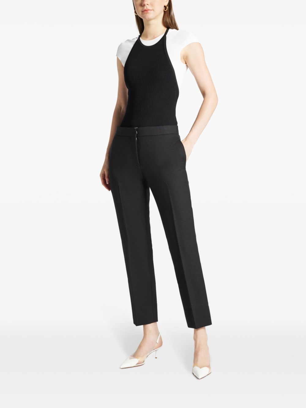Ferragamo tailored cropped trousers - Zwart