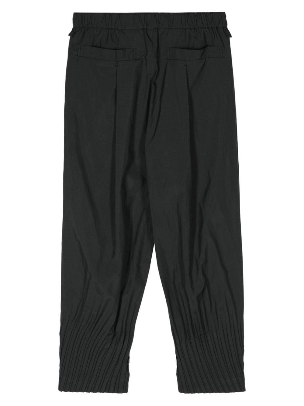 Homme Plissé Issey Miyake Cascade mid-rise cropped trousers - Zwart
