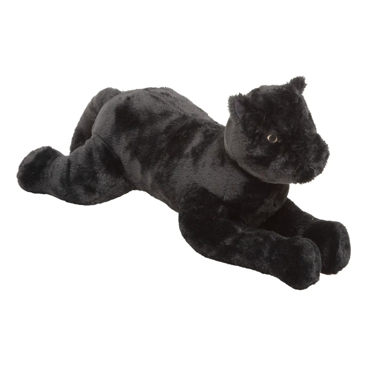 Atmosphera Knuffeldier Zwarte Panter Joey - zachte pluche stof - wilde dieren knuffels - 70 cm -