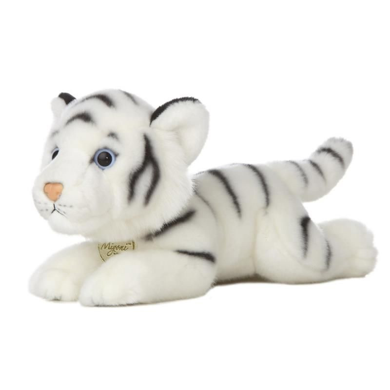 Aurora Pluche dieren knuffels witte tijger van 28 cm -