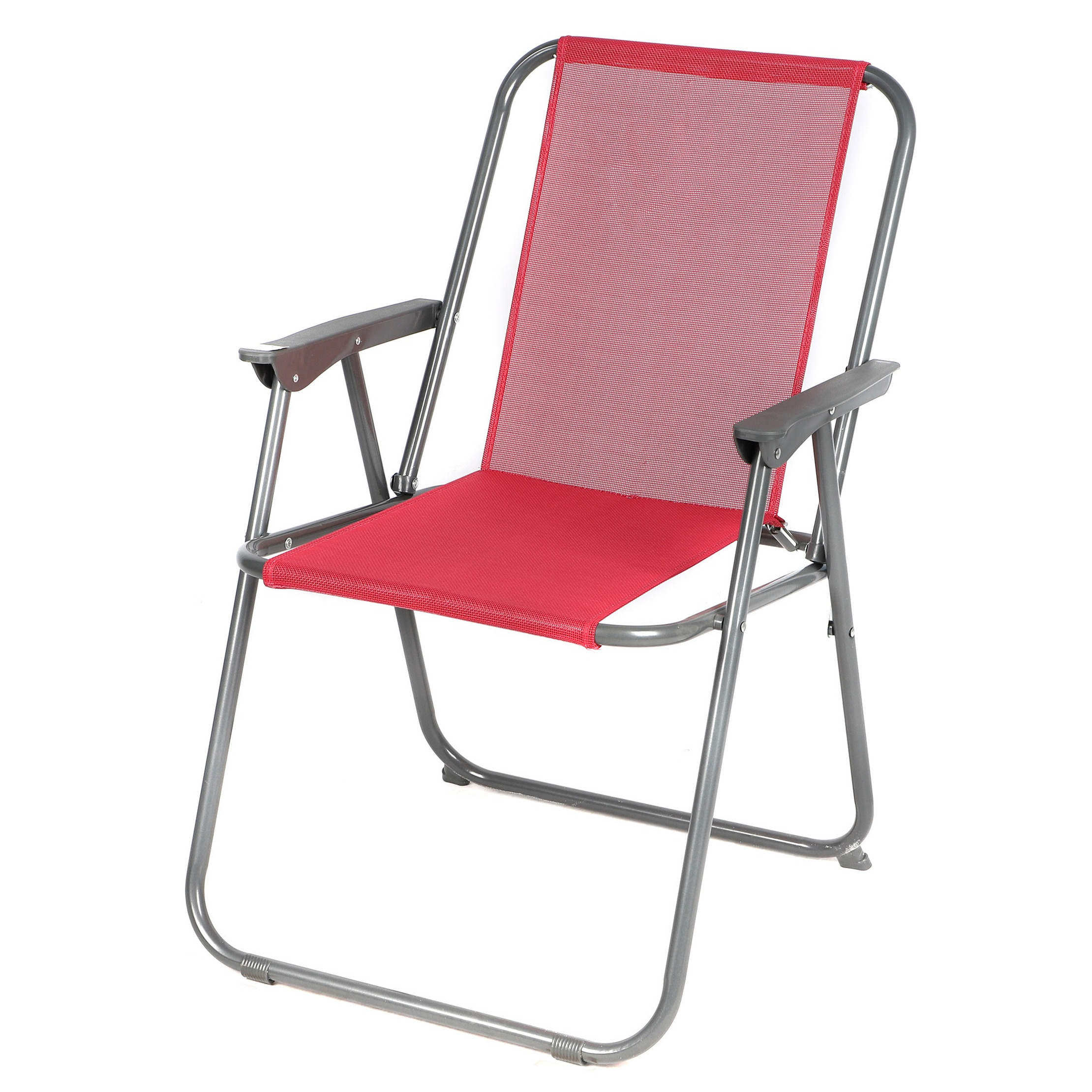 Sunnydays camping/strand stoel - aluminium - inklapbaar - roze - L53 x B55 x H75 cm -