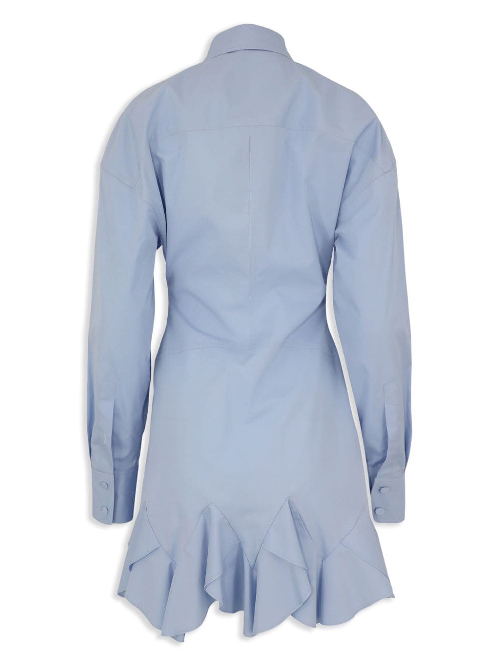 Stella McCartney ruffle-detailing cotton dress - Blauw