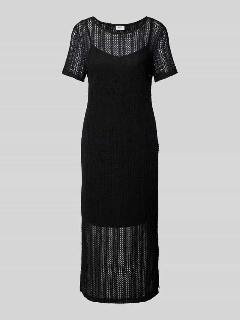Vila Gebreide jurk in design met korte mouwen, model 'VIGARDEA'