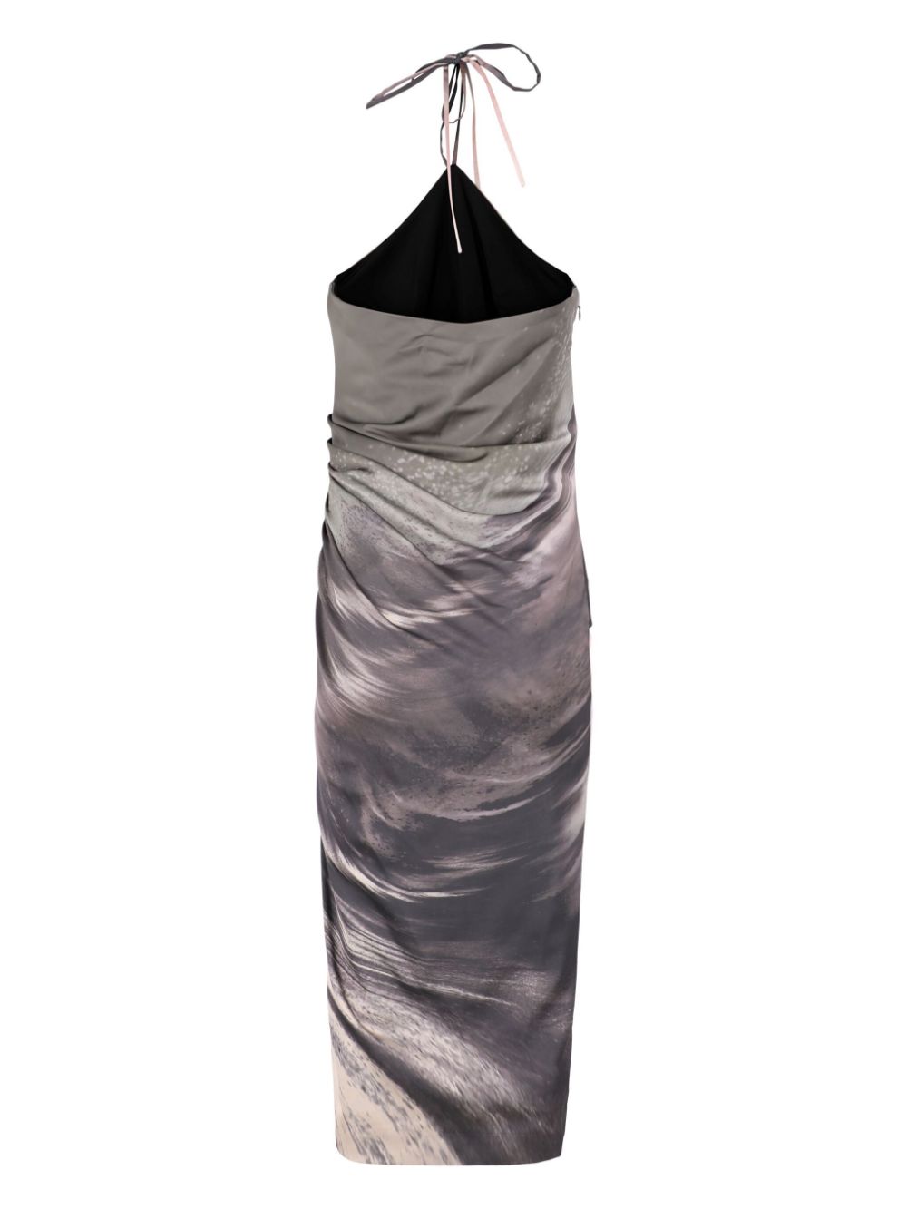 Simkhai Hansel jurk met halternek en print - Grijs