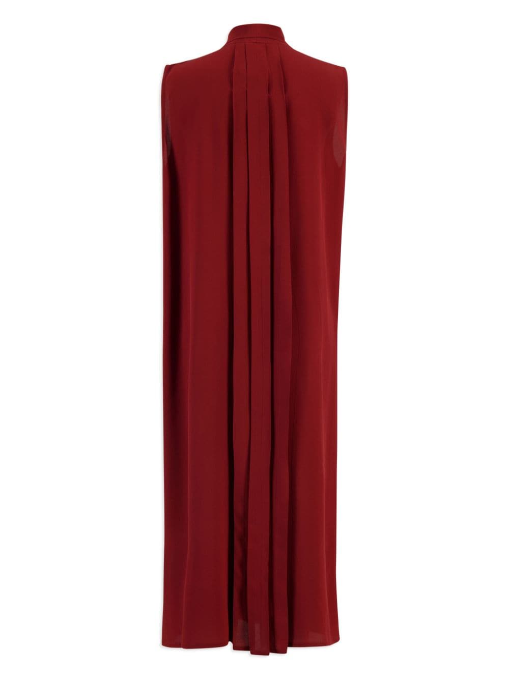 PAULA pleated silk dress - Rood